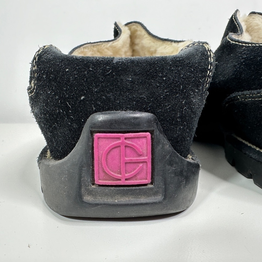 Cole Haan Women's Shoe Size 10B Suede Mule Clogs Faux Fur-Lined Black - Picture 10 of 14